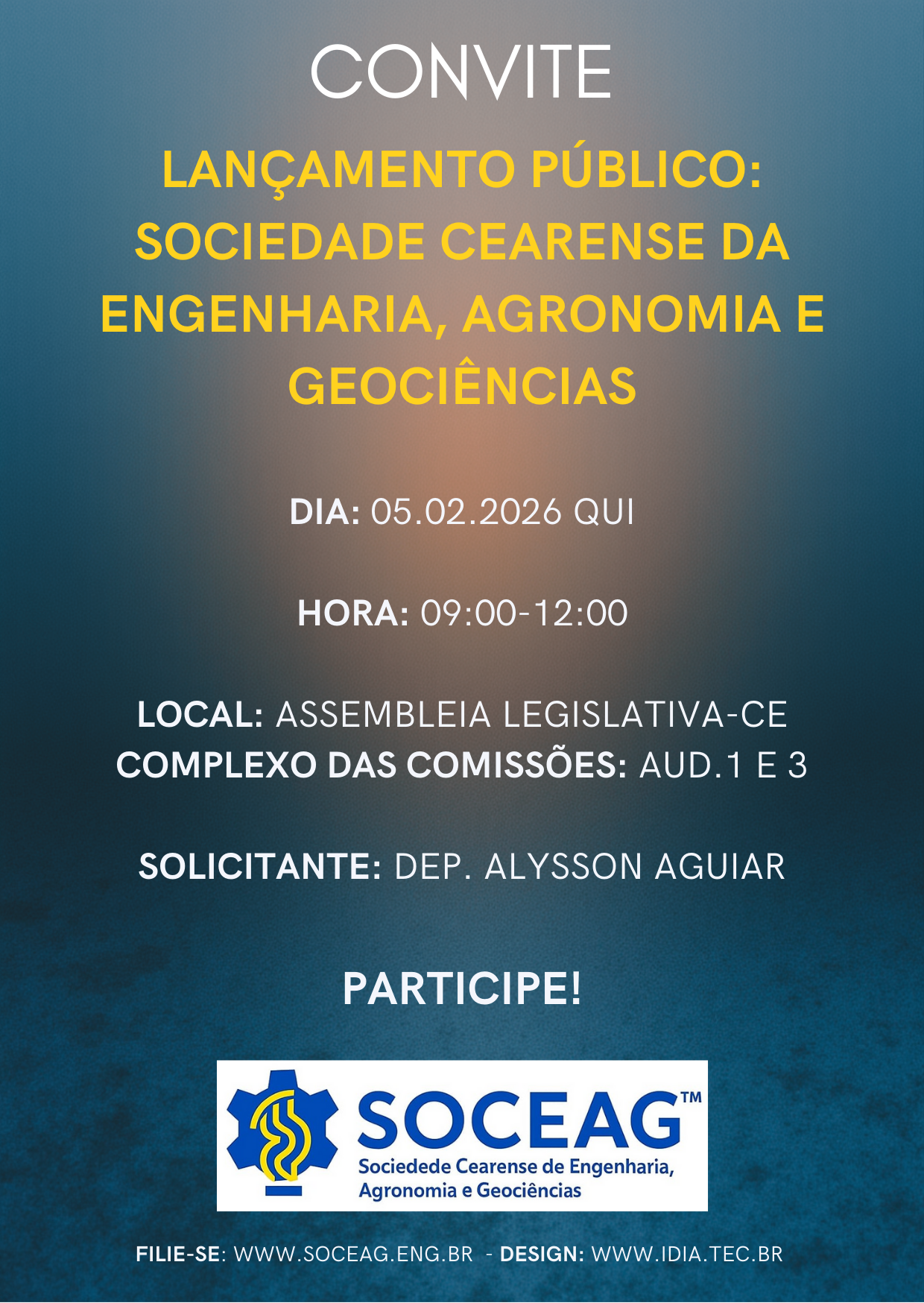LANÇAMENTO PÚBLICO DA SOCEAG